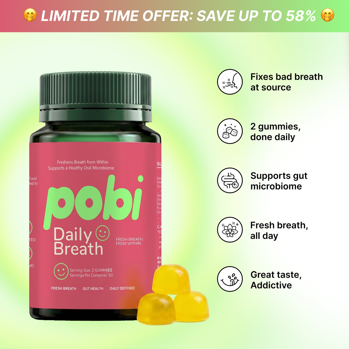 Pobi Daily Breath Gummies