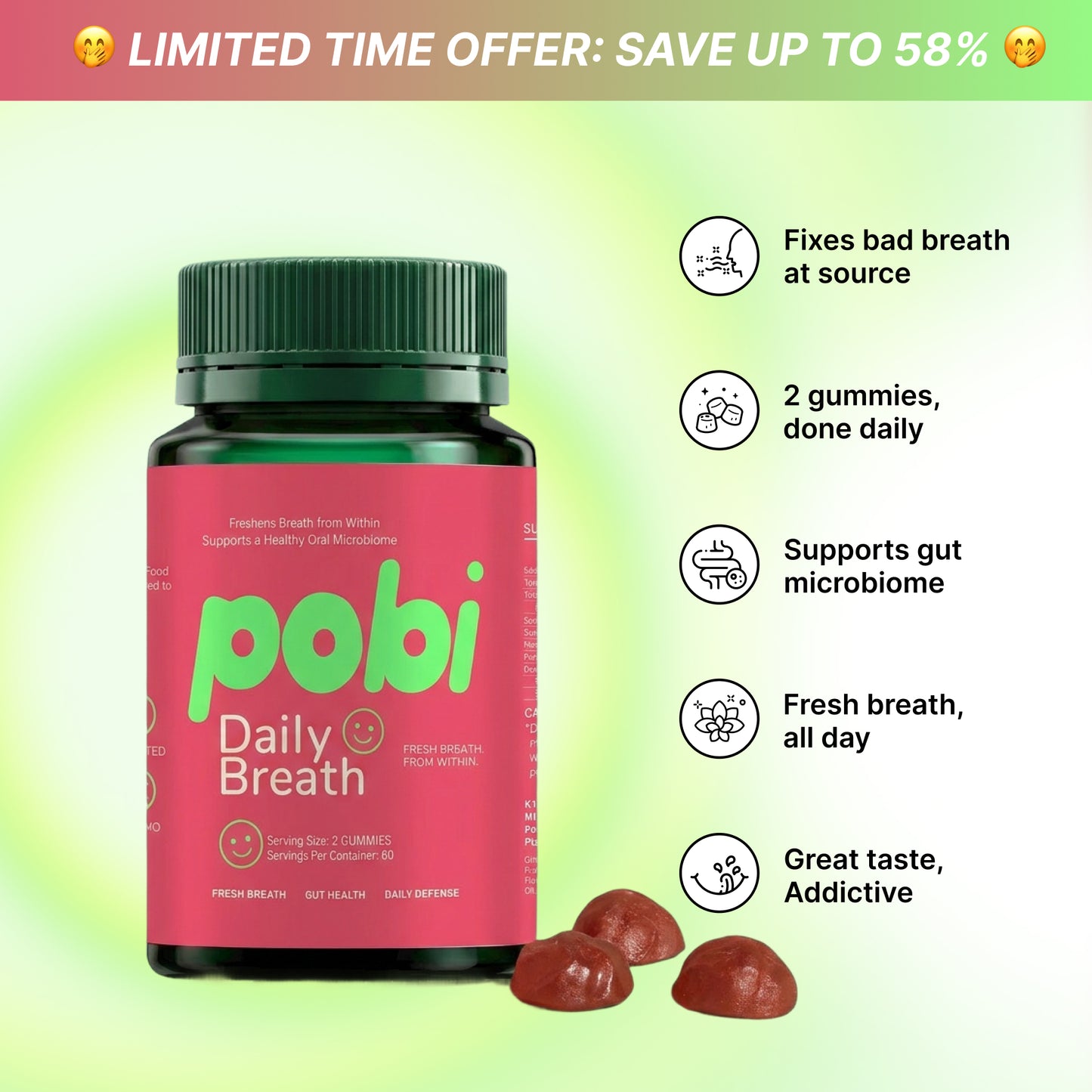 Pobi Daily Breath Gummies
